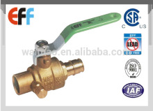 water brass ball valve sweat and F1960 with drain