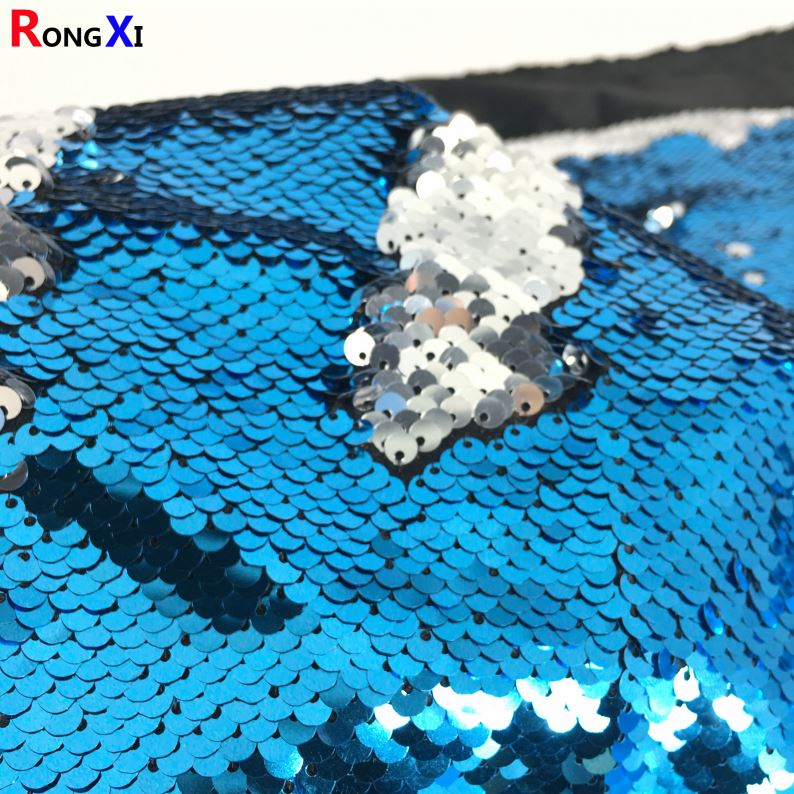 RXF0430A high quality 5mm Professional gradient Sequin Fabric Lace roll