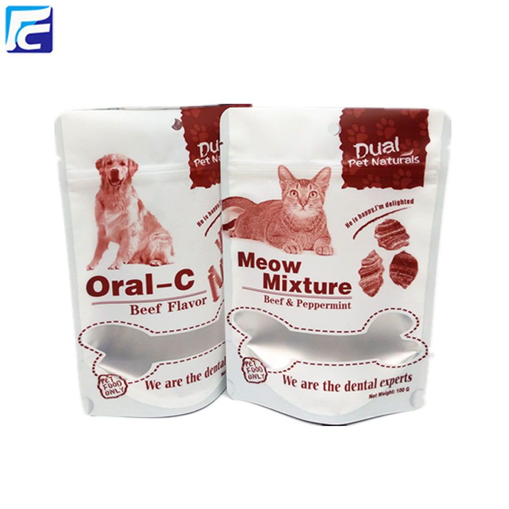 Custom printing foil dog treat pet food bag