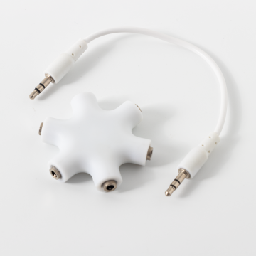 3.5mm 1 to 5 Earbuds Headphone Splitter for Apple iPod