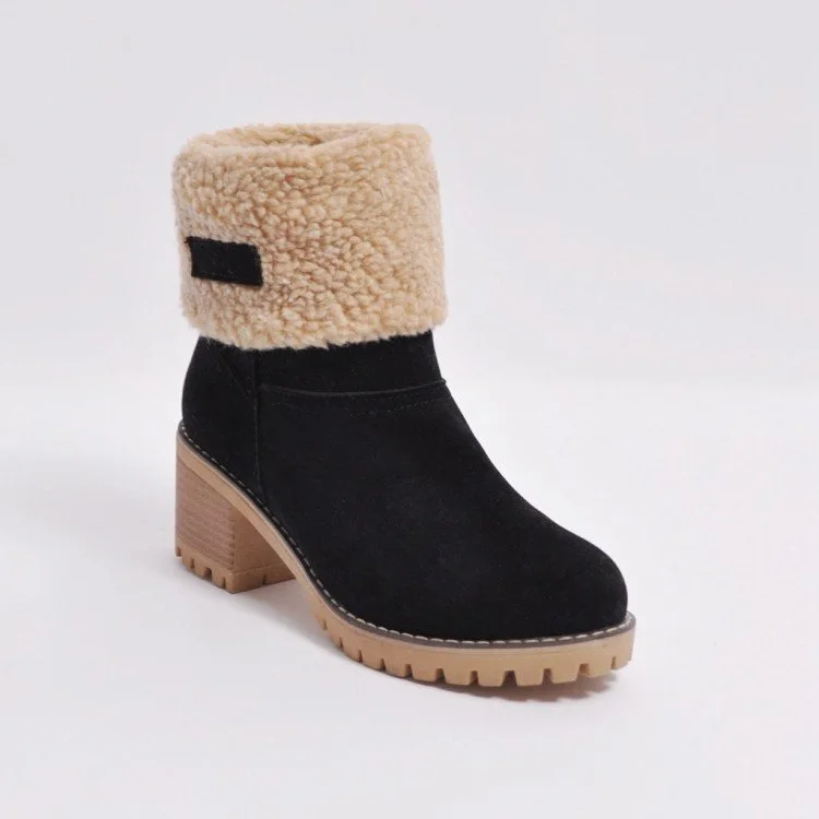 2021 New Design Multi Color Solid Women Winter Fur Boots Large Size