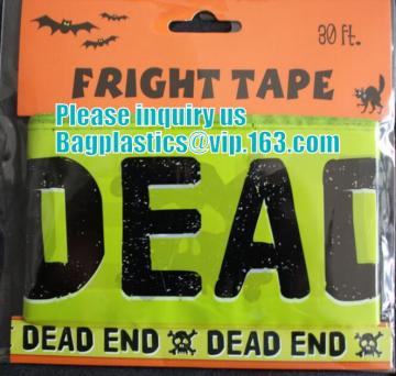 CAUTION Tape, Warning, Border, Barricade, FRIGHT TAPE Yard Decoration