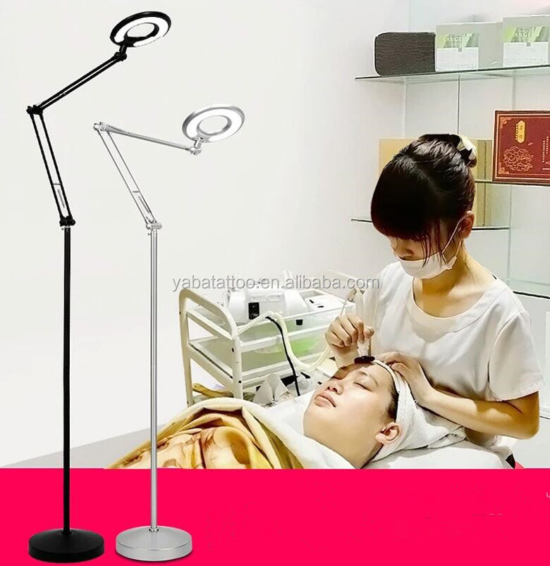 8 Magnifier LED floor Lamp Light with Floor Standing Adjustable Swivel