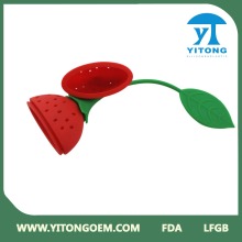 Cheap colorful wholesale fruit shaped silicone squeezer for tea bag