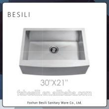 High quality Square handmade kitchen sink 304 stainless steel sink S3021F