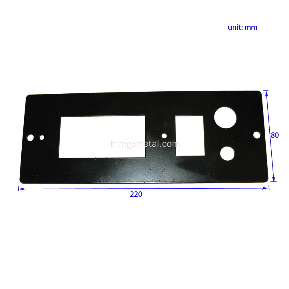Plaque d'interrupteur à bouton-poussoir en acier noir en acier noir