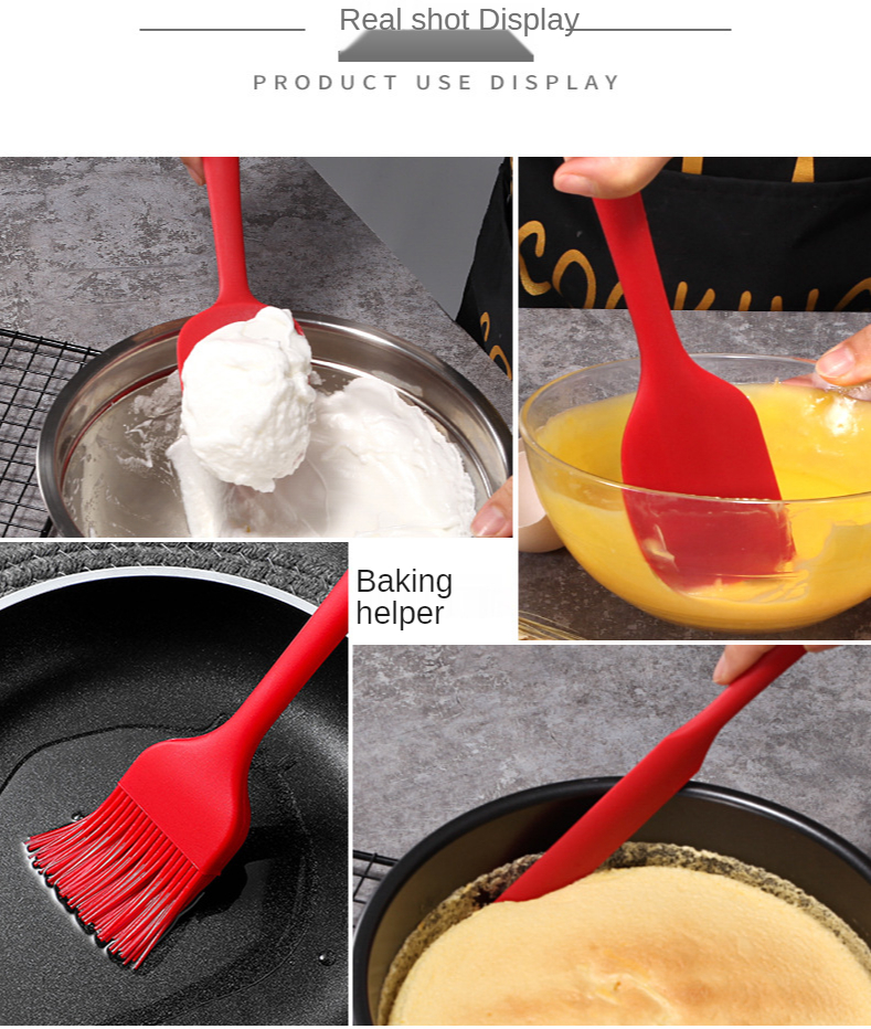 High Heat Resistant Non Stick Dishwasher Silicone Baking Spatula Set Of 6 For Kitchen And Mixing