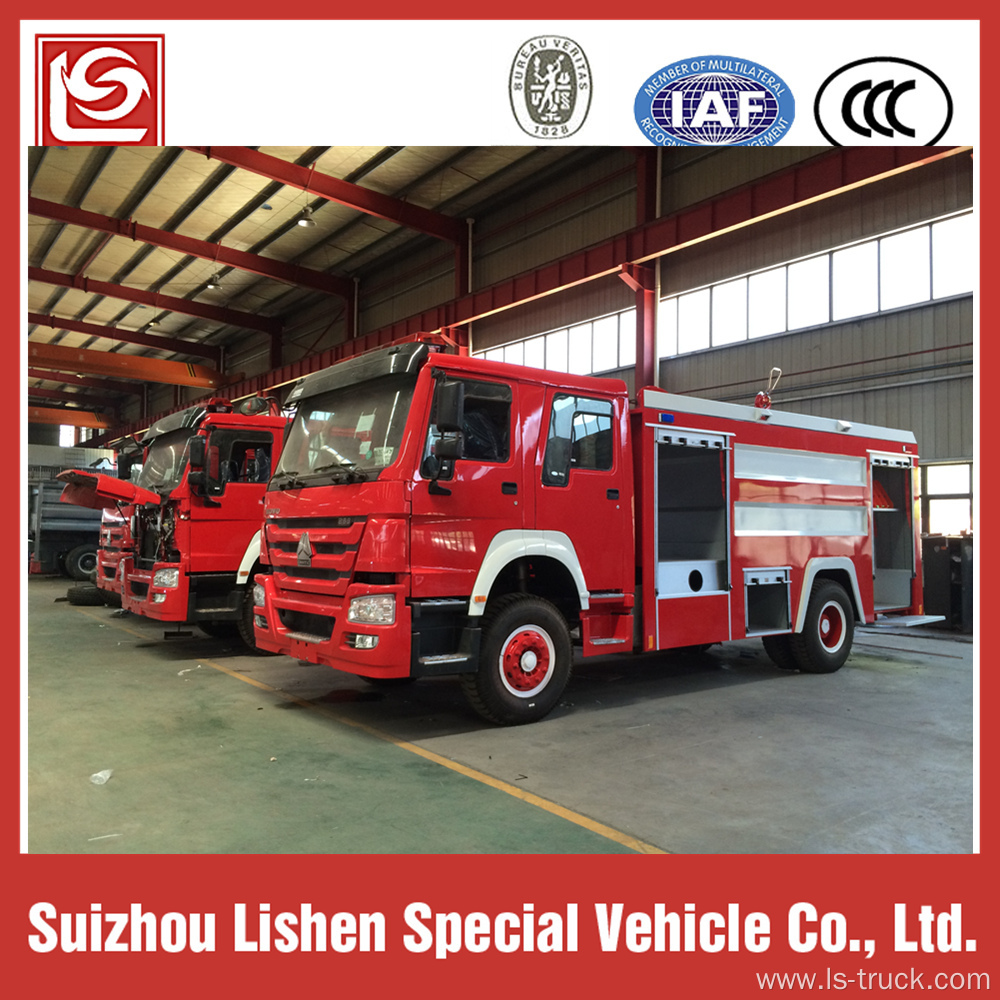 6X4 HOWO foam fire truck 16000L