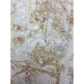 golden flower pvc wallpaper with Non-Woven back