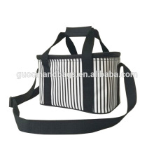 wholesale stripe printing insulated cooler luch bag made in China
