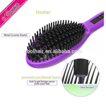 Steam LCD Display heat straightening hair brush