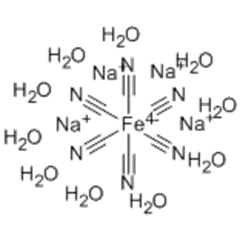 Ferrato (4 -), hexakis (ciano-kC) -, sodio, hidrato (1: 4: 10), (57260495, OC-6-11) CAS 14434-22-1