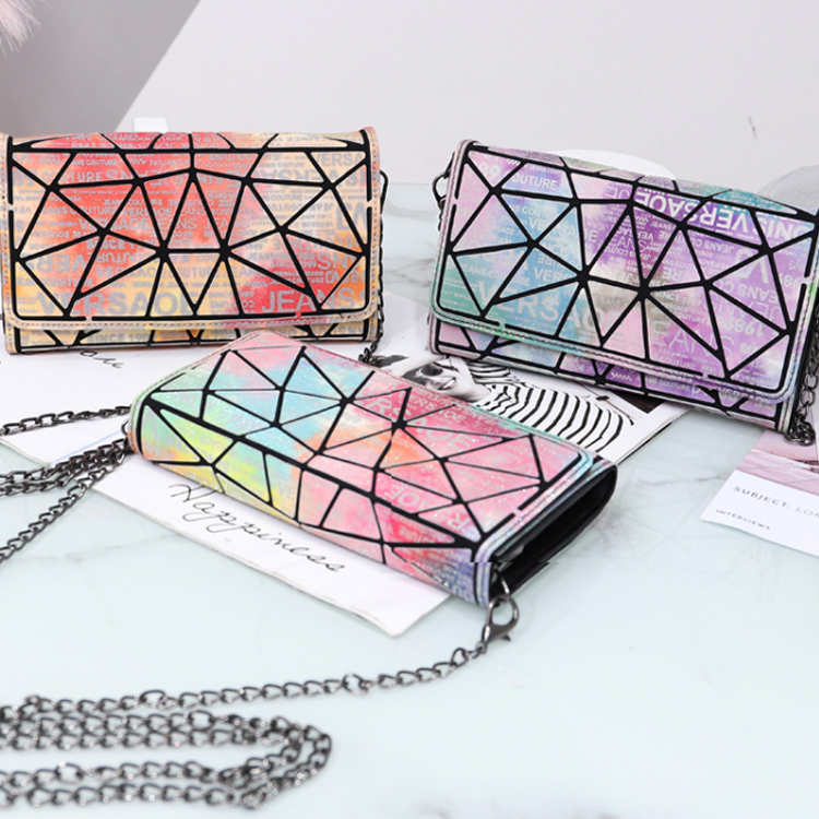 Fashion luminous geometric bags for shopping