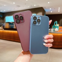 AG Silicone Matter Glass Phone Case with Logo Gift Box for iPhone 15/14/13/12 Pro Max 11 Pro Max Plus