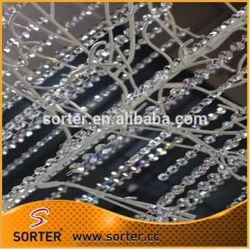 wholesale crystal beaded chain/crystal beads curtain/crystal chain for wedding decoration