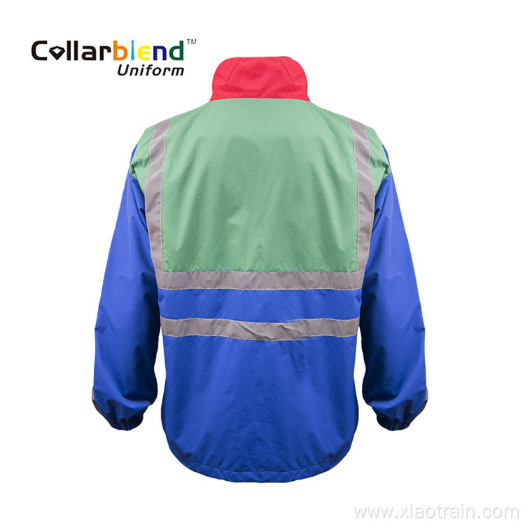 High reflector blue safety reflective jacket