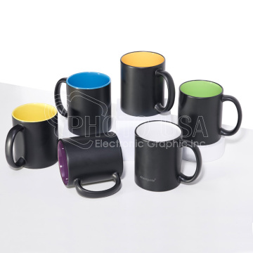 Matte Black Two-Tone Mug - 11 Oz.