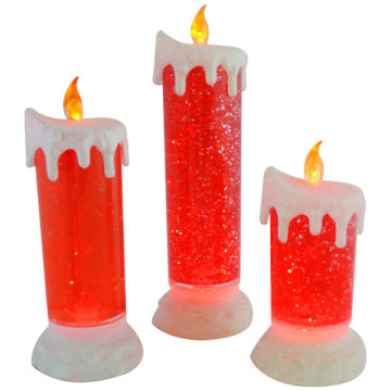 LED Acrylic Christmas Pillar Candle Light