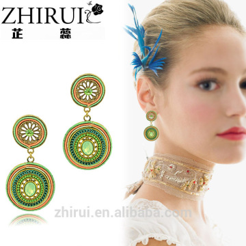 wholesale costume jewelry simple design round shaped earrings