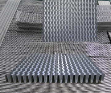 Big Pitch Wavy Fin for Harvester Heat Exchanger