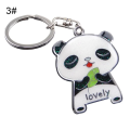 Aangepast logo schattige hangers cartoon panda sleutelhanger