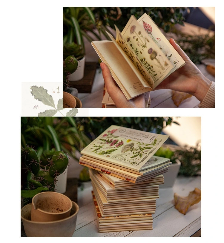 Flower Plants Printing Design DIY Scrapbook Notes Pad