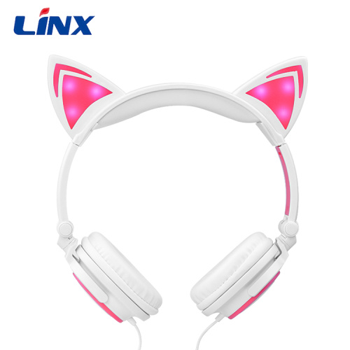 Christmas gift cute design glowing headphone for Kids