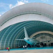 Aviation Aircraft Inflatable Maintenance Hangars Structures
