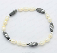 hematite twist beads bracelet