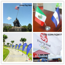 Factory price flag fabric two sides penetration digital printing 110gsm beach flag fabric