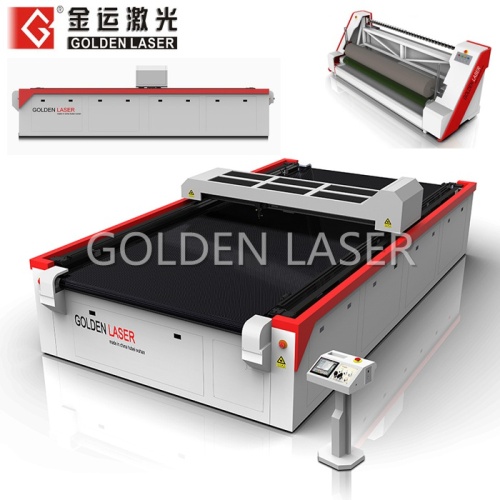 Pakaian Mesin Laser memotong dengan Auto-feeder