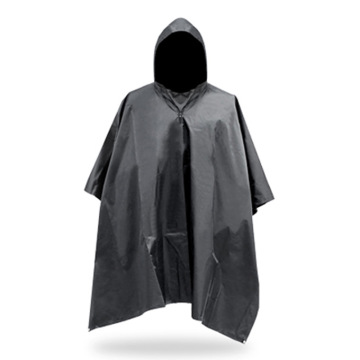 Custom LOGO Camouflage Rain Poncho for Outdoor Camping and Biking