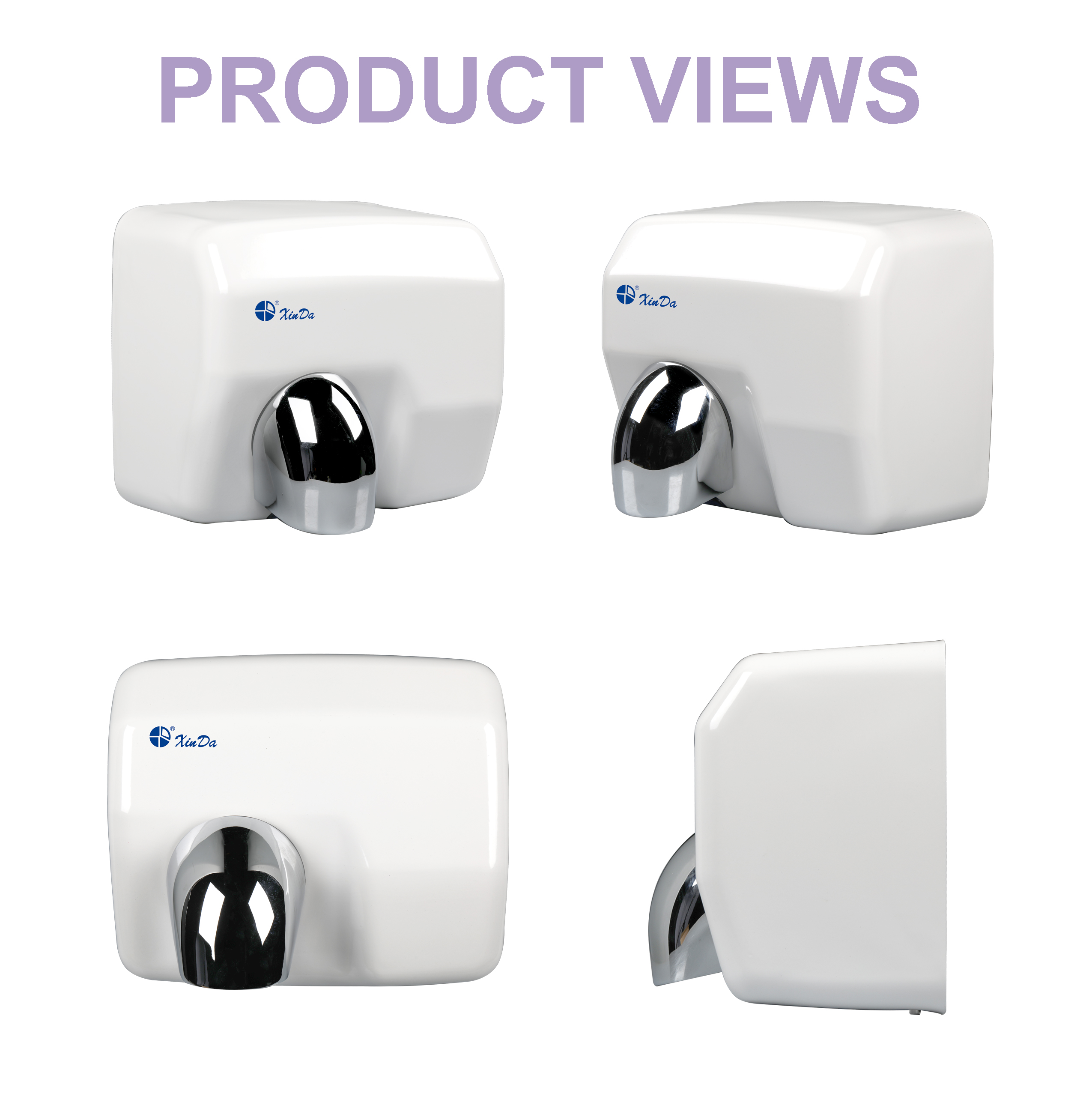Händetrockner mit Kunststoffschale Hand dryer with plastic shell