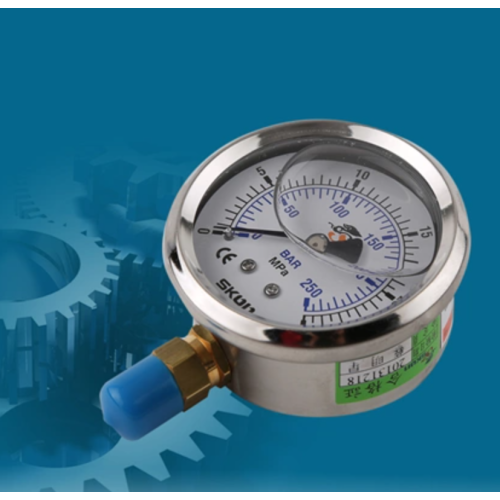 Hydraulic pressure gauge for industrial machinery