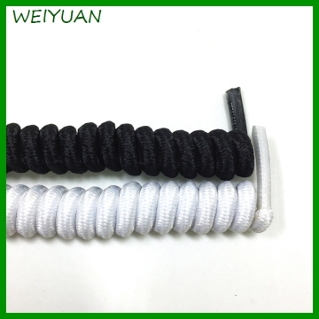Custom design kids no tie curly elastic shoelaces