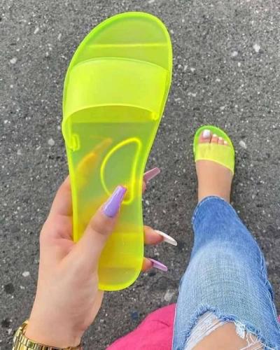 Slides PVC Women Clear Jelly Shoes