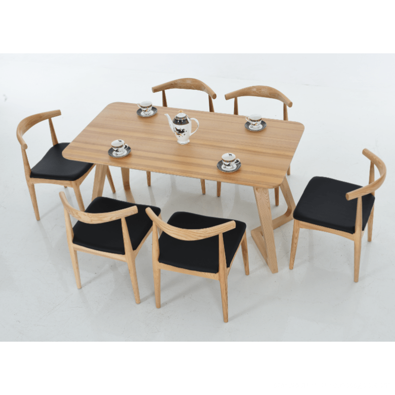 Tavolo rettangolo in legno massello di stile nordico tavola moderna tavola di cenere moderna tavolo da pranzo per la casa