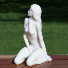 Beautiful life size stone shy nude female marble elegant naked sex girl statue