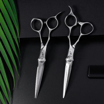 Silver Left Hand Classic Handle Barber Scissors