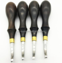 Narra Wooden Handle Leather Craft Edge Creasing Tool