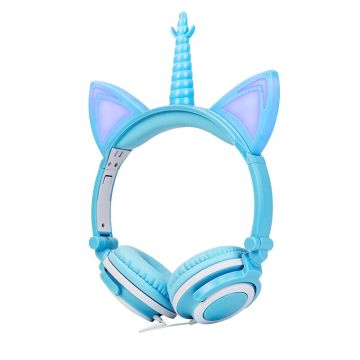 Unicorn Wired Headphone Girls Music Stereo Earphone