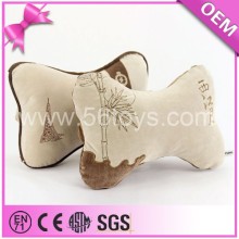 OEM embroidery plush car neck pillow, handmade cute neck pillow, chinese neck pillow