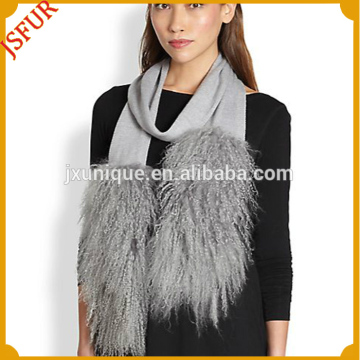 Winter knitted pure mongolian cashmere scarf