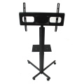 Movable and Adjustable Heavy Duty Mobile Wrought Iron TV Stand with Mount for 32"-70" Screens