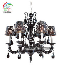 black murano glass crystal pendant chandelier