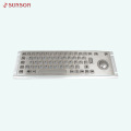 Pang-industriya na keyboard ng metal na may trackball mouse.