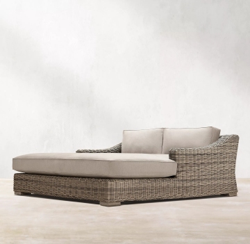 Outdoor Villa Hotel Garden Rattan Lying Bed