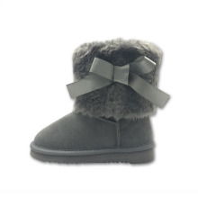 Fashion furry snow kids girls boots factory shoes