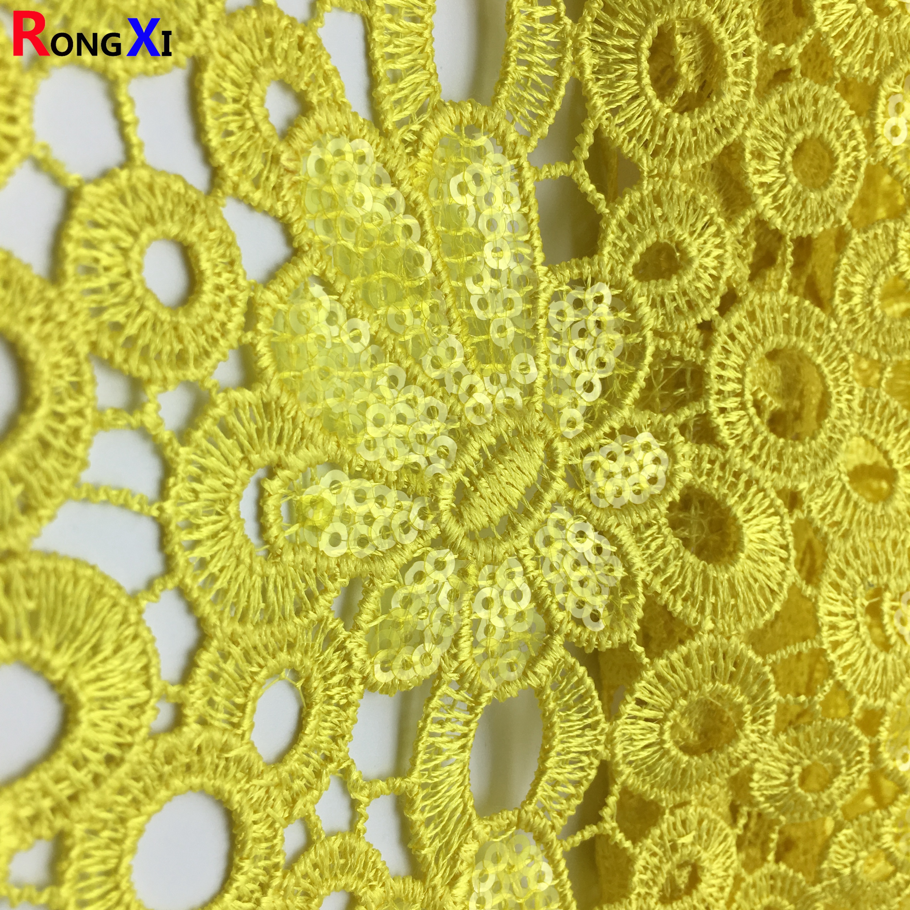 RXF0177 3mm New Design Golden Sequin Fabric With Great Price