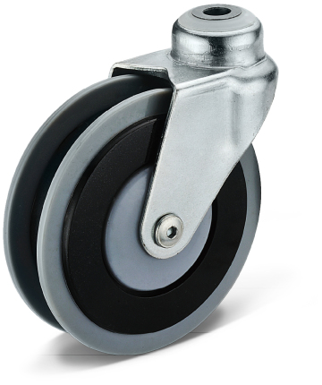 Round Stem Swivel TPR Medical Caster